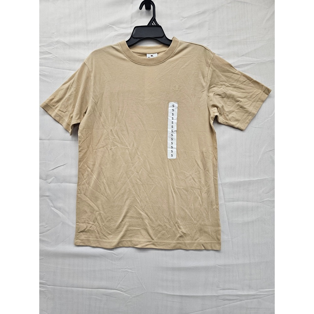 Champion Mens Tee Western Khaki Beige Short‎ Sleeve Crewneck T-Shirt Small NEW